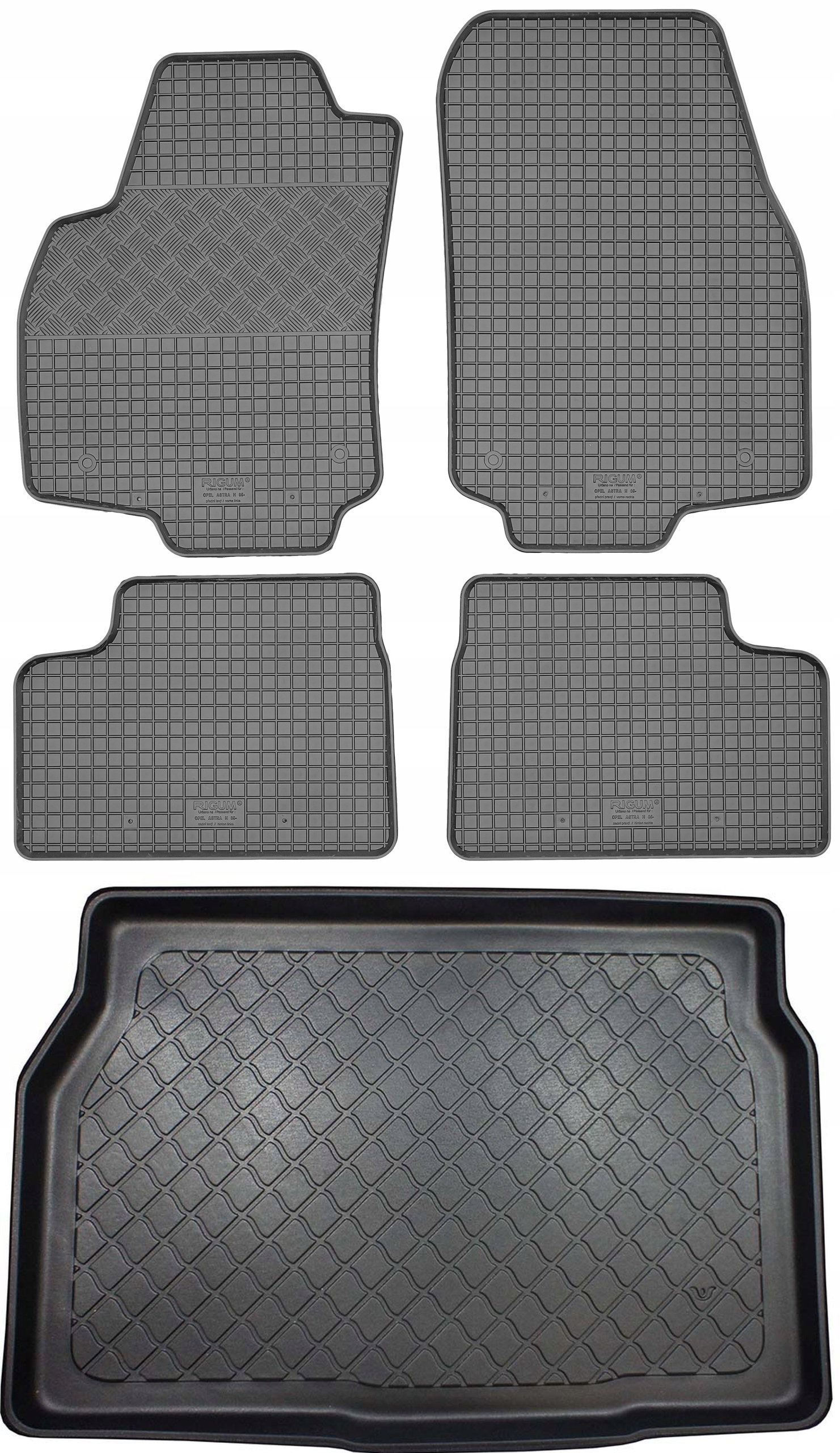 Opel Astra H/Classic Hb 2004 Sada Gumové rohože rohož