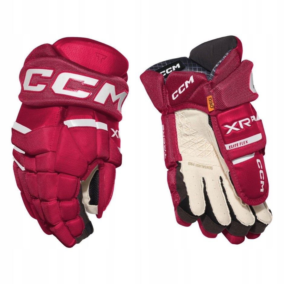 CCM Hokejové rukavice CCM Tacks Xr Pro Sr, Senior, 13", červená-bílá