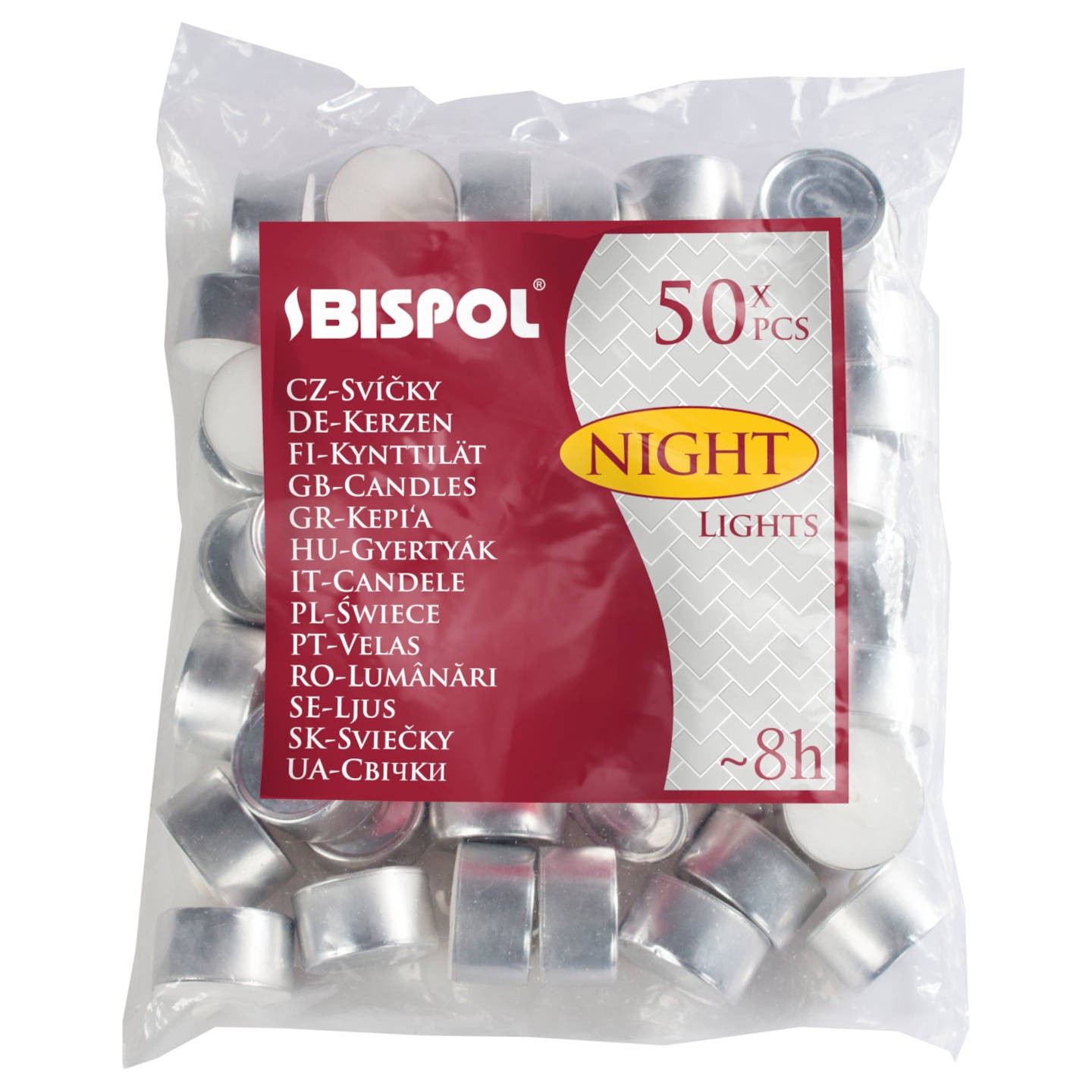 

Świece Bispol 8h 50szt.