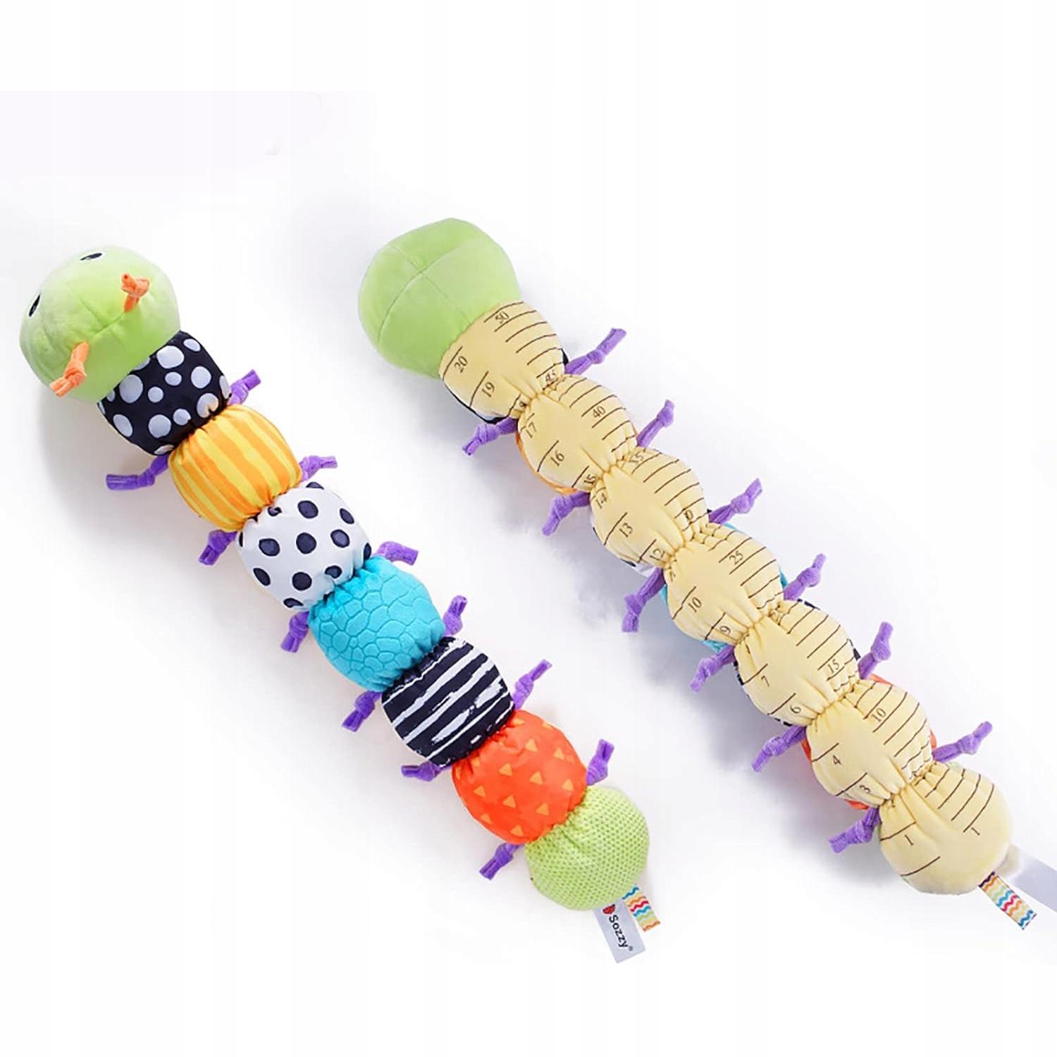 ZABAWKA SENSORYCZNA GĄSIENICA MUZYCZNA PLUSZOWA GĄSIENICA DLA NIEMOWLĄT Marka inna