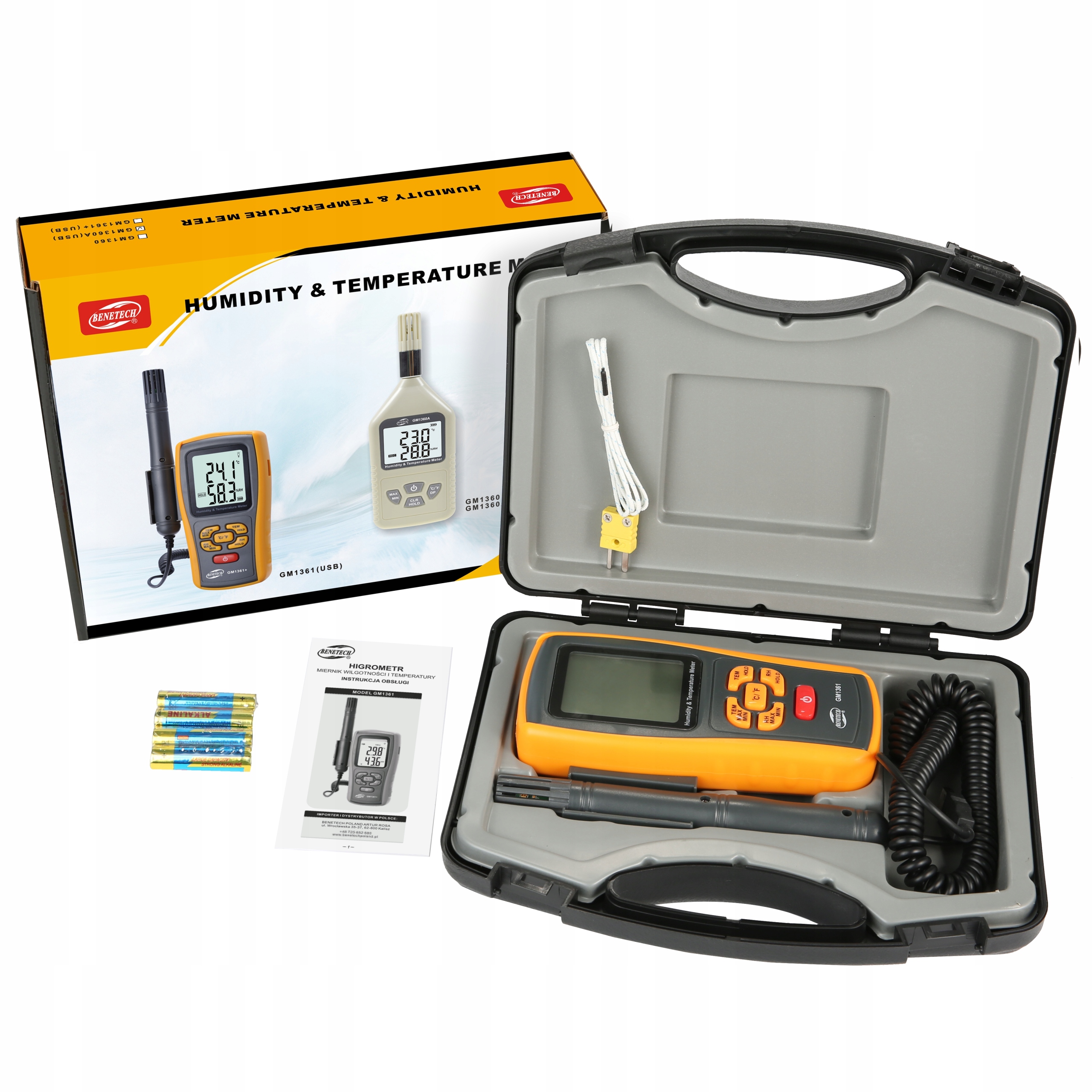 TERMO-HIGROMETR WILGOTNOŚCIOMIERZ MIERNIK WILGOTNOŚCI TEMPERATURY POWIETRZA Marka Benetech
