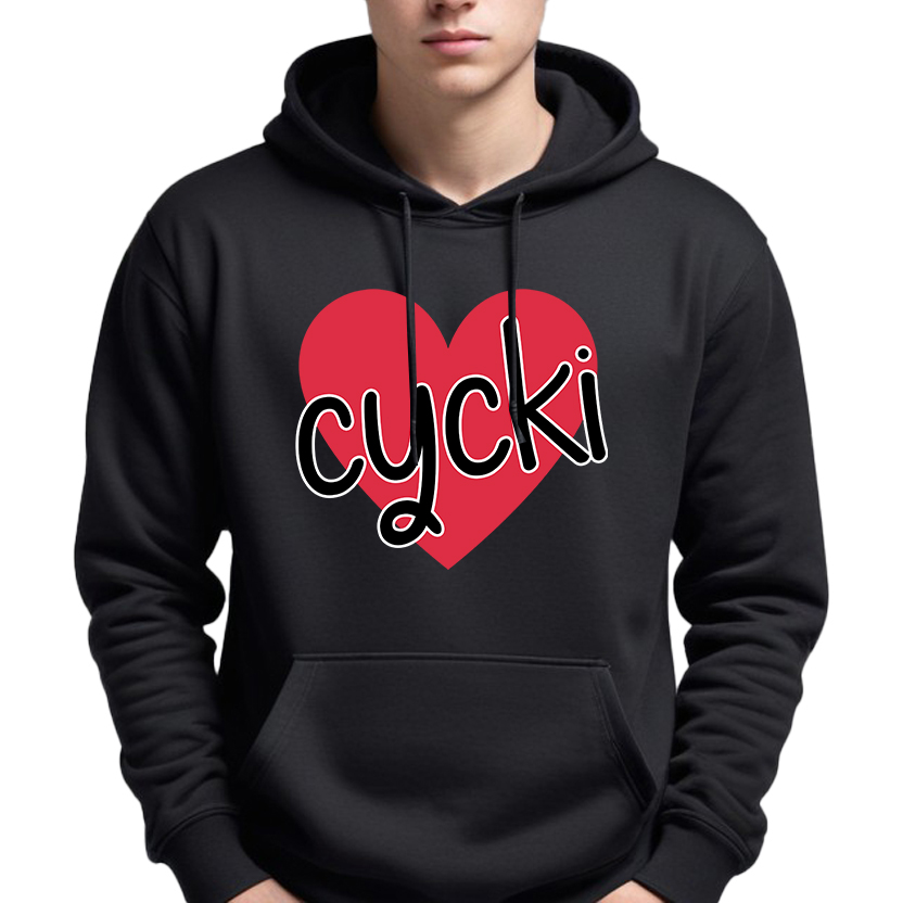 Mikina Černá S Kapucí Ideální Jako Dárek Miluji Prsa Zábavný Vzor L