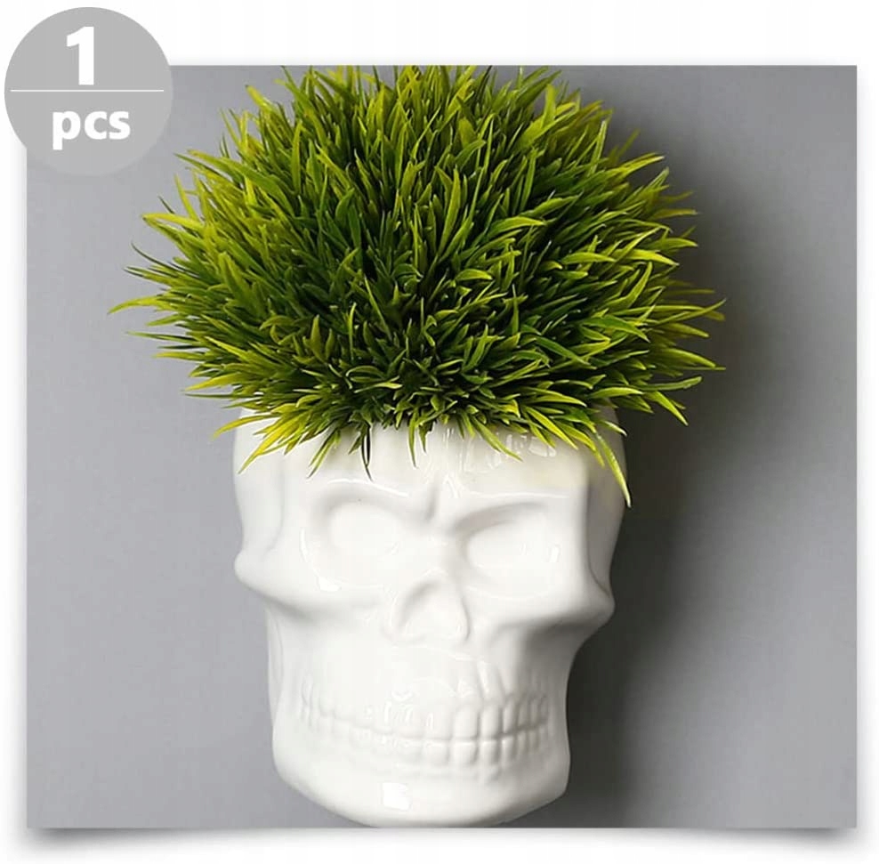 Czaszka doniczka,osłonka do powieszenia Wysokość produktu 10.2 cm