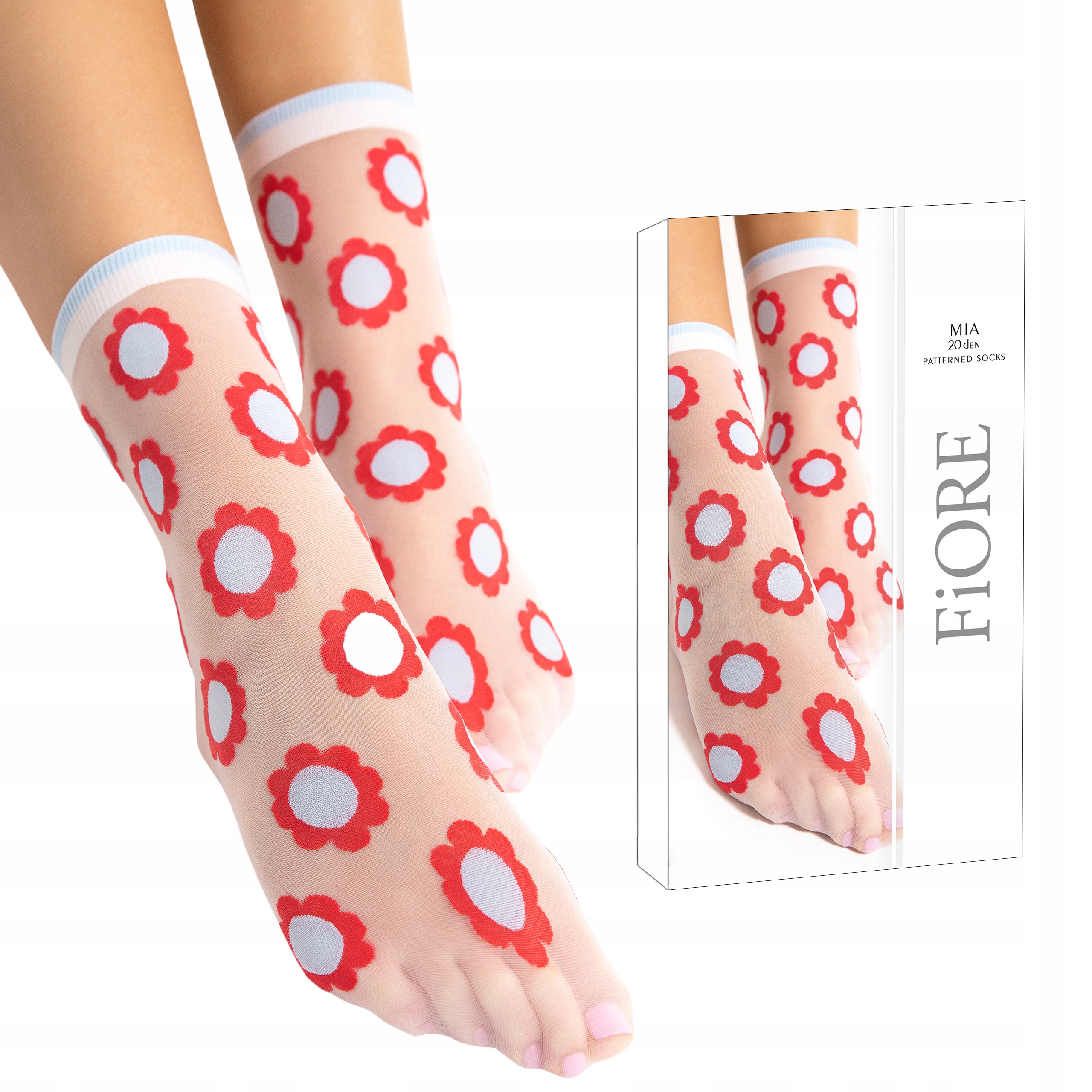 

Fiore Skarpetki Mia 20 den stokrotki Off White