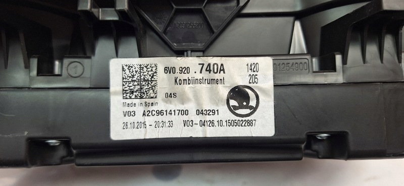 dials SKODA FABIA III 6V0920740A