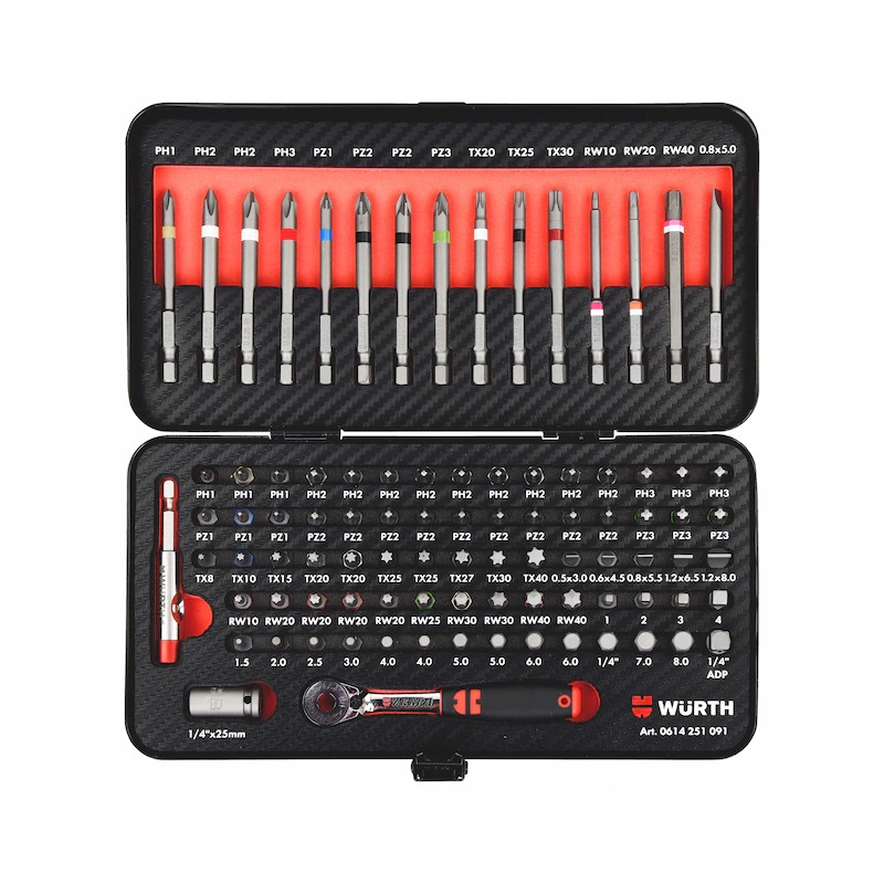 Набор универсальных бит 1/4 