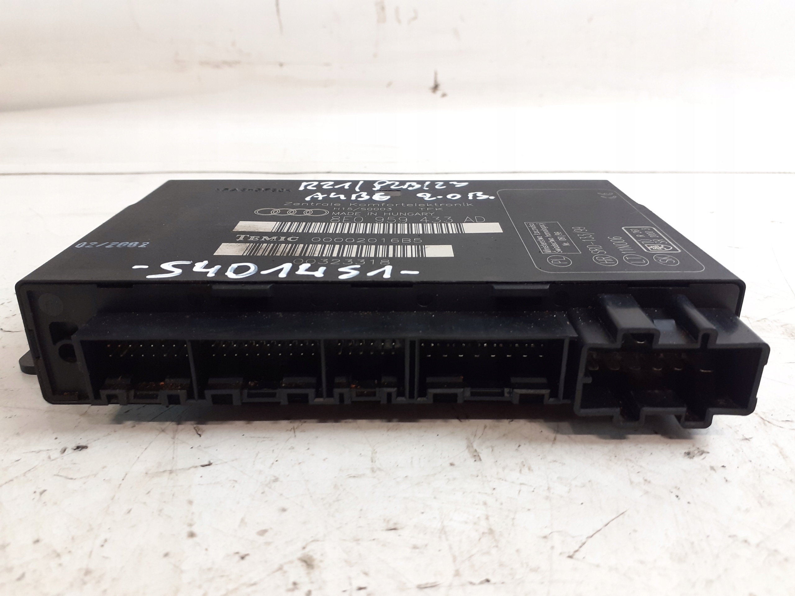 Unité commande confort AUDI A4 B6 Berline 8E0959433AD