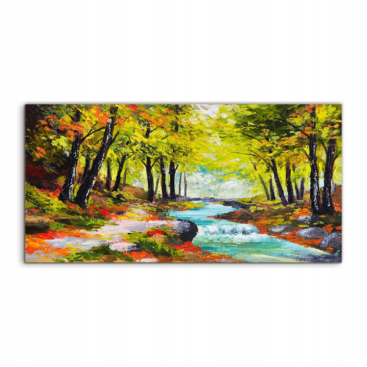 

Obraz 140x70 cm na prezent Rzeka Jesień Las Drzewa