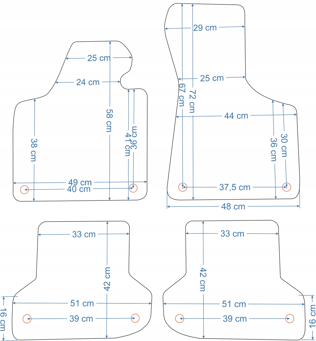 Czarne dywaniki welurowe Diamond, Lamówka - Audi A3 8P 2003-2013r. EAN (GTIN) 5905973332699