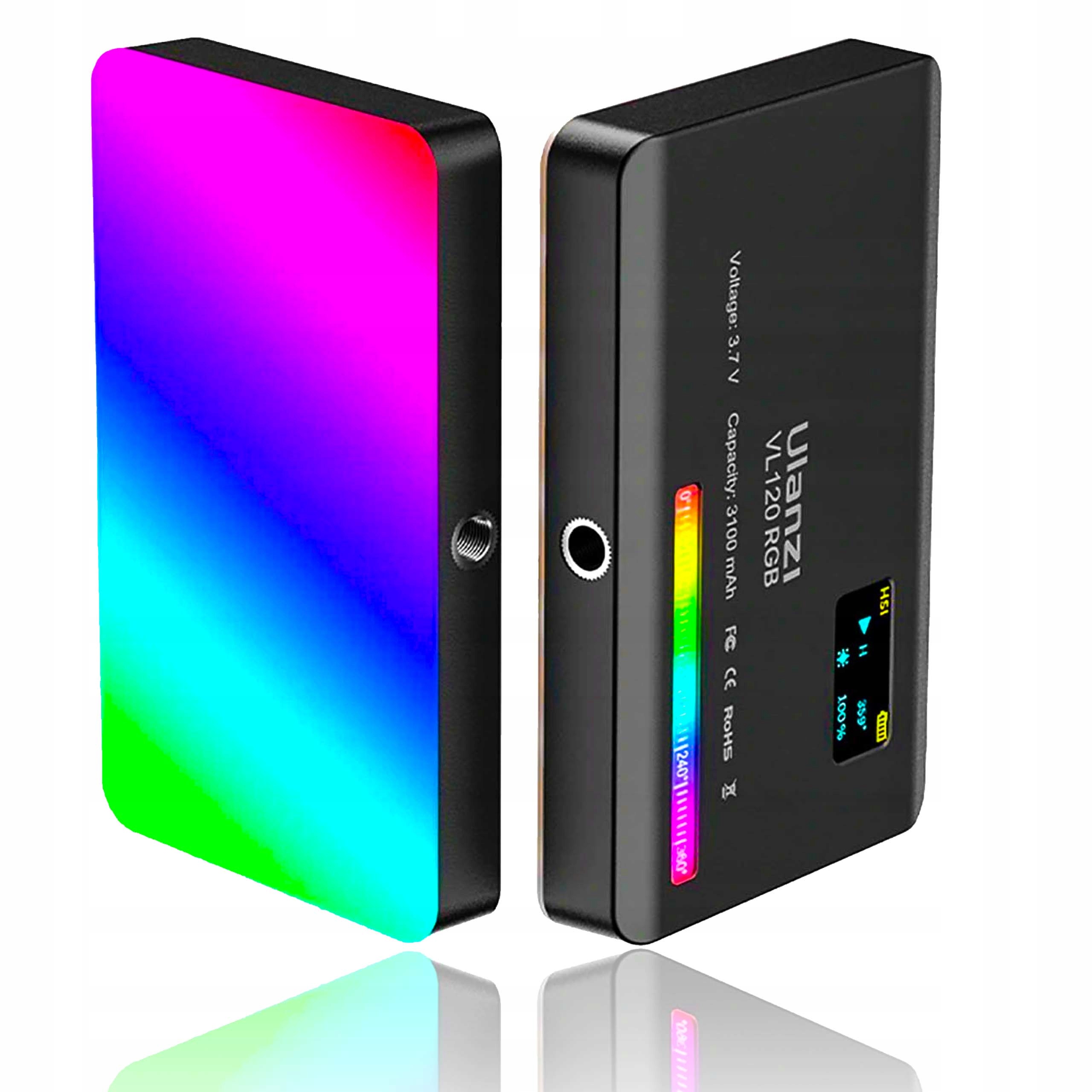 Lampa diodowa LED Ulanzi VL120 2500-9000K + RGB Akumulator 3100mAh Stan opakowania oryginalne