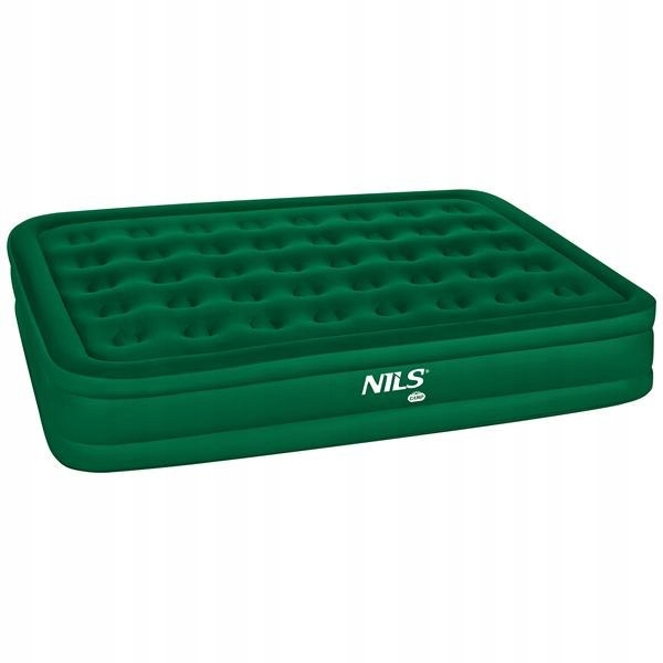 NC2808 Materac Dwuosobowy King Size Zielony Pompka Elektryczna Nils Camp