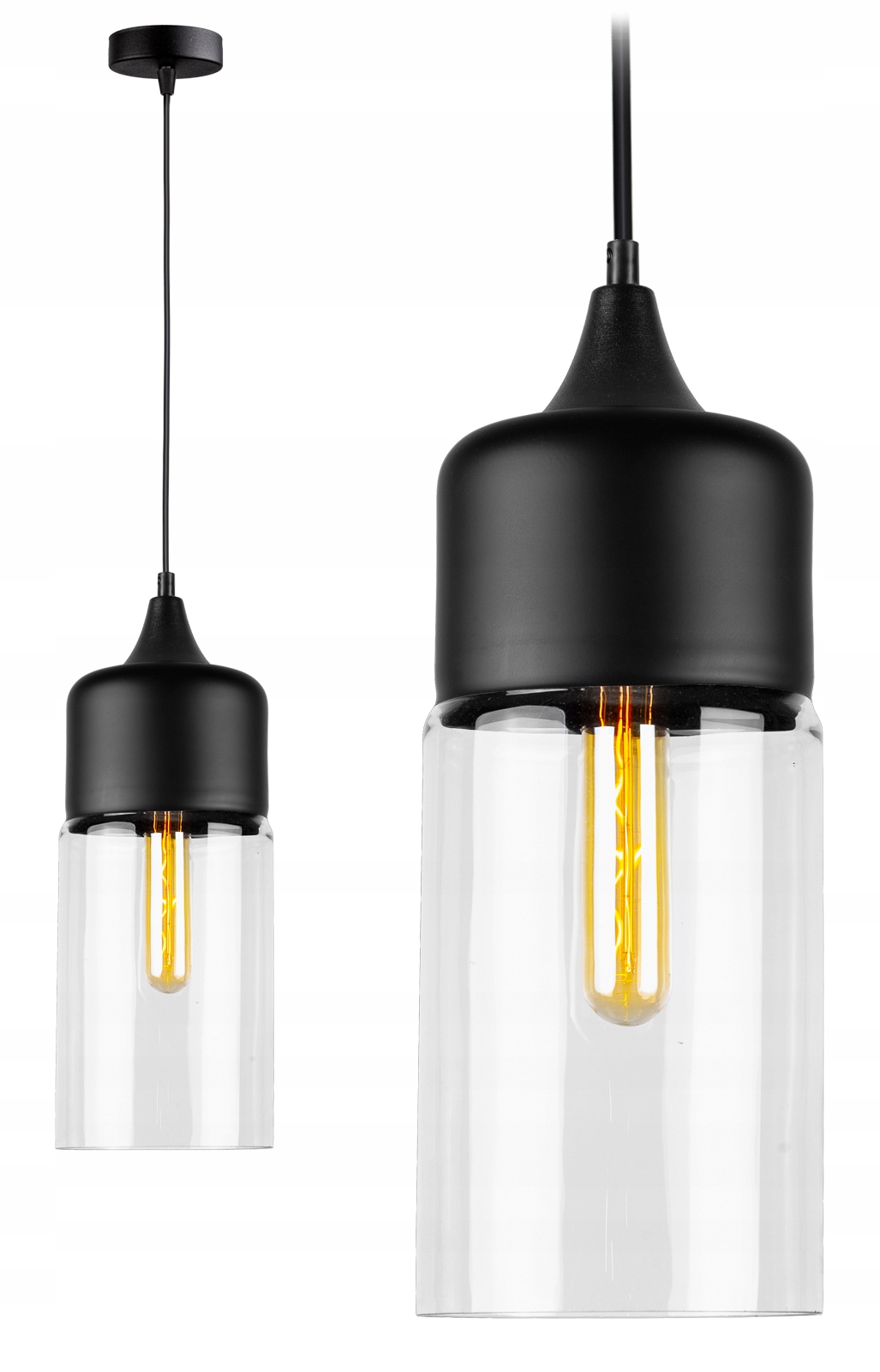 

Szklana Lampa Wisząca Sufitowa Żyrandol Plafon Led