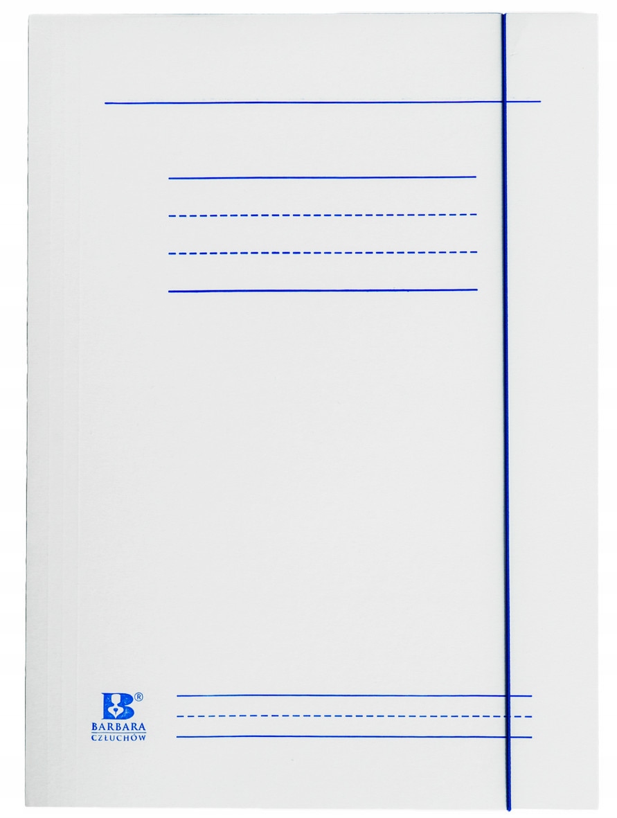 

Teczka papierowa A4 z gumką biała 250G nadruk25szt