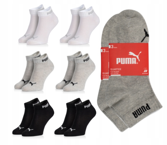 

Puma skarpety quarter zakostki 6 par 39/42 multi