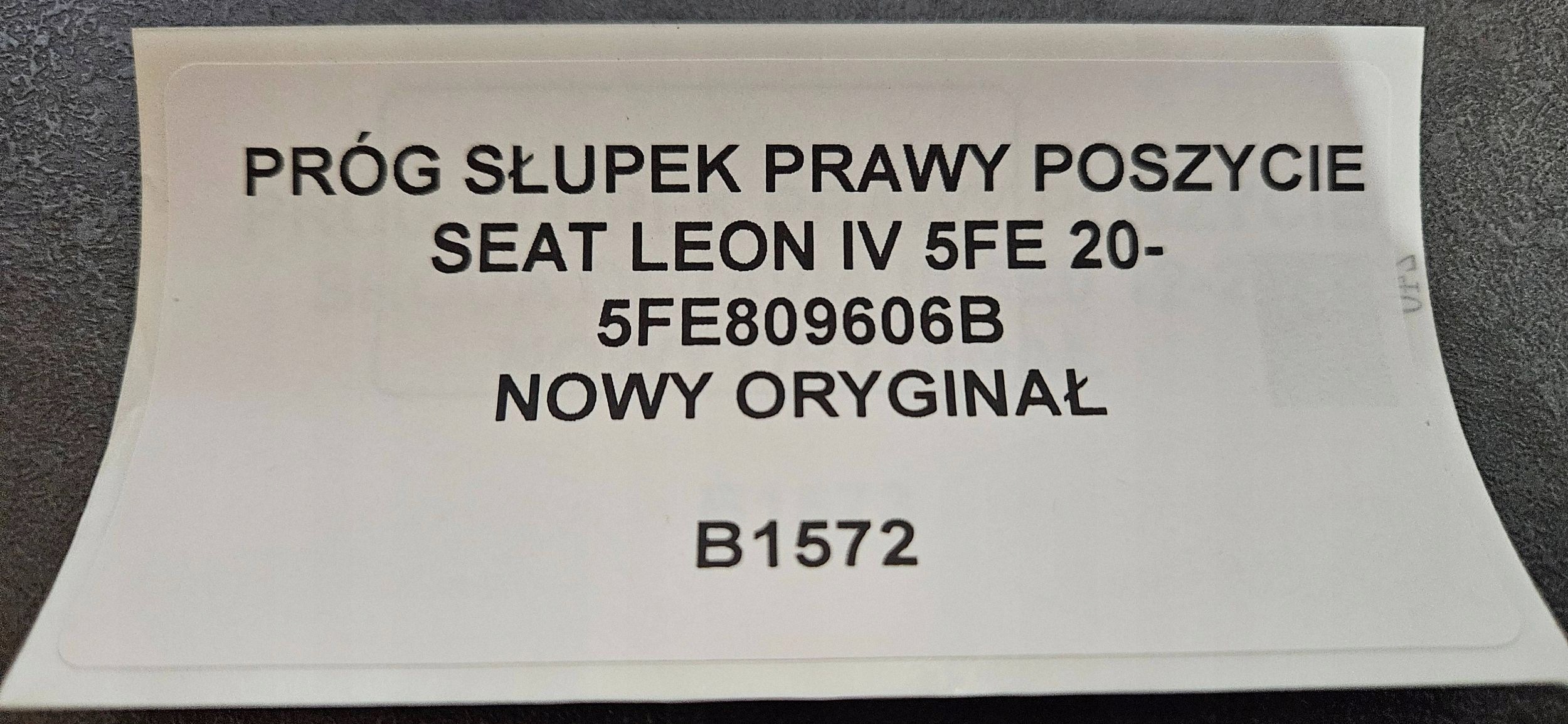 threshold pillar right side SEAT LEON IV 20- new original 5FE809606B