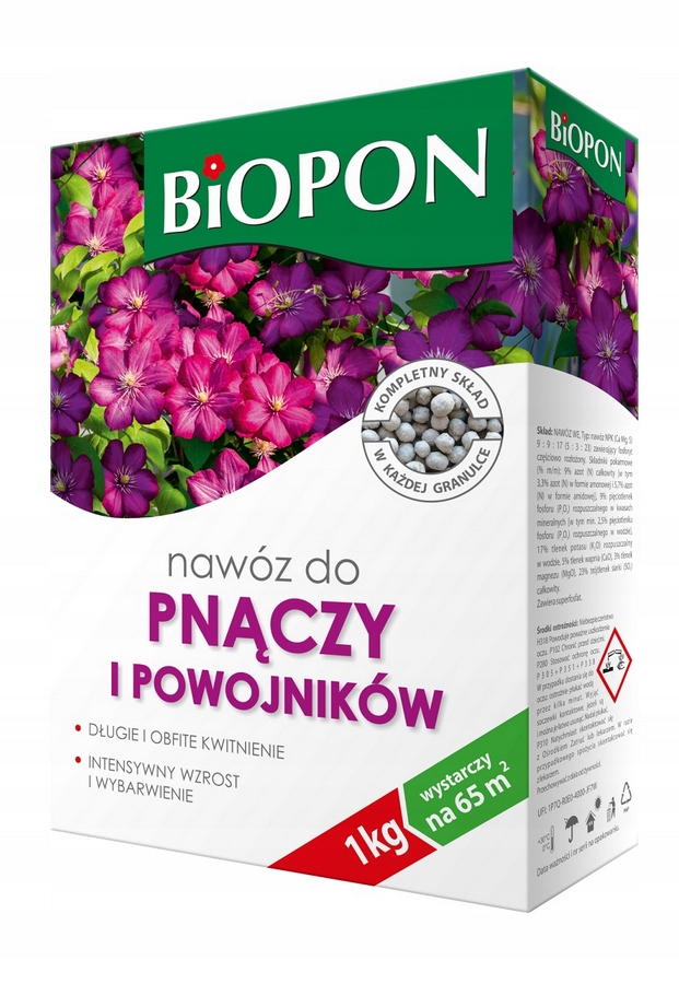 

Nawóz Do Pnączy I Powojników 1kg Biopon