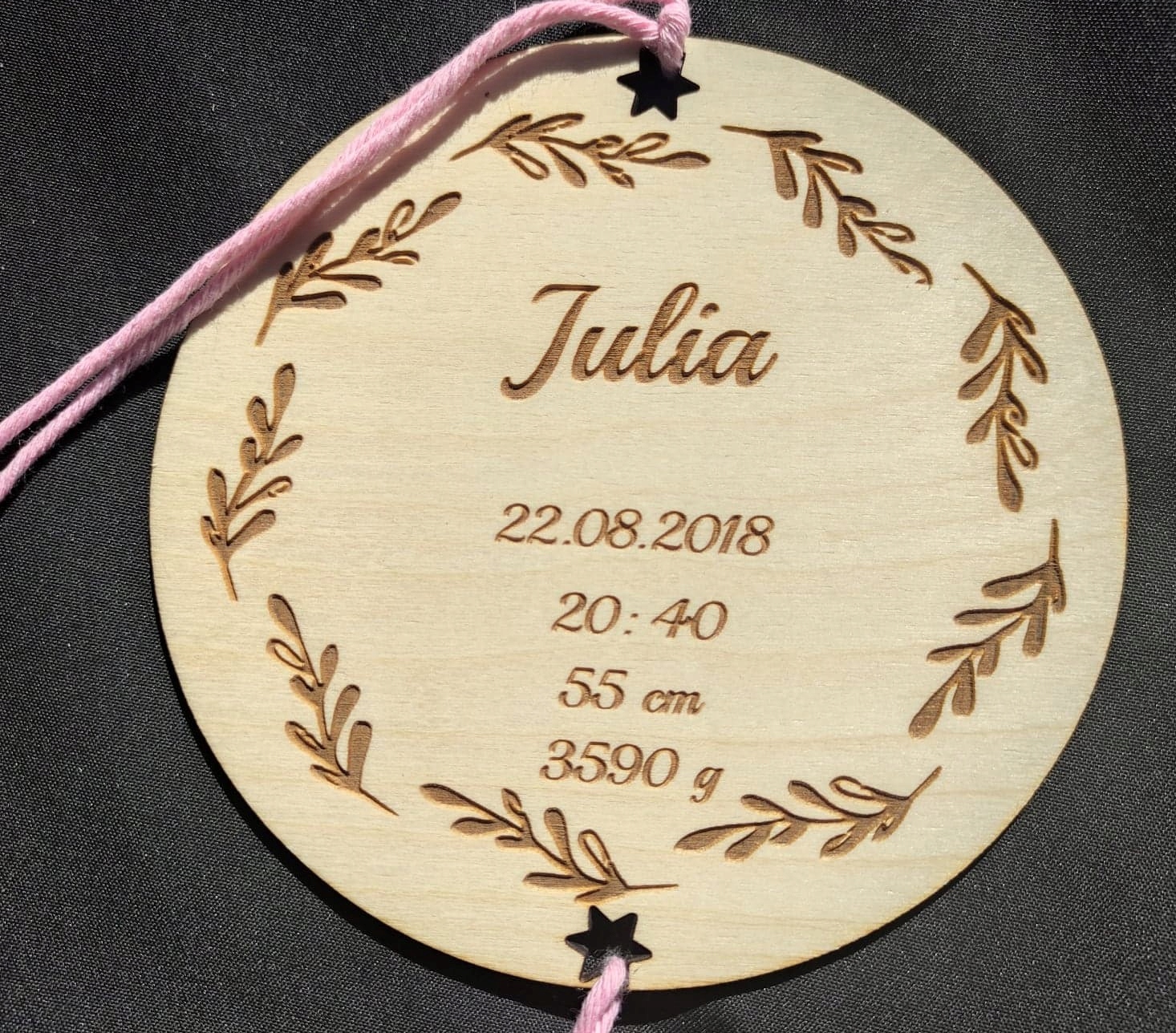 

Metryczka drewniana dla dziecka Grawer