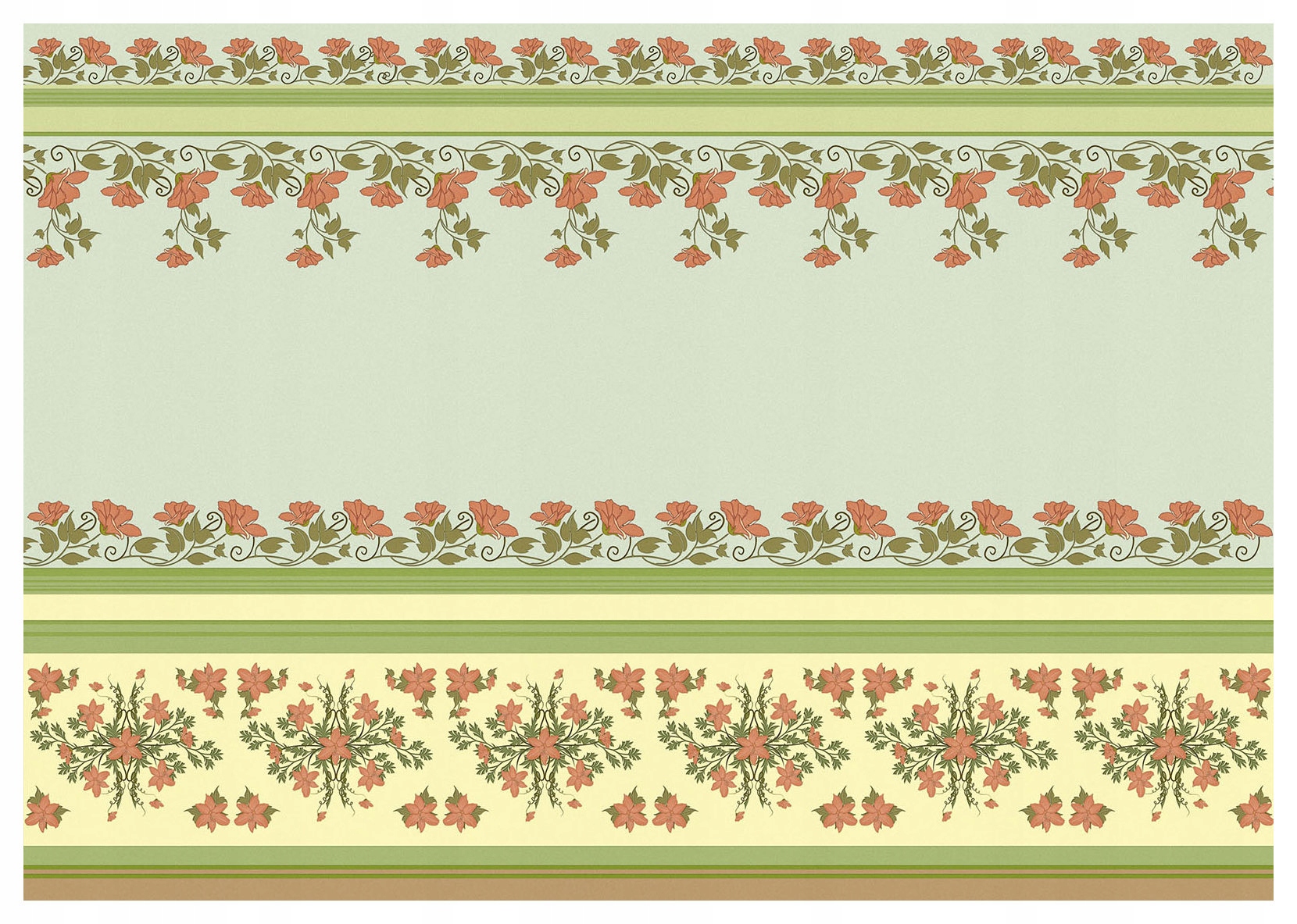 Vinylová fototapeta Retro Ruže Béžová Ružová zelená 368x254 lepidlo