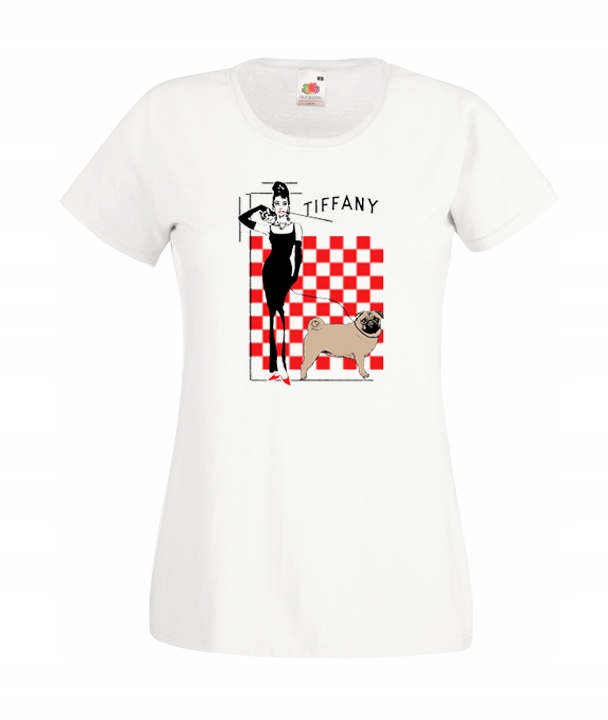 

XL Koszulka Damska Audrey Hepburn Tiffany I Mops