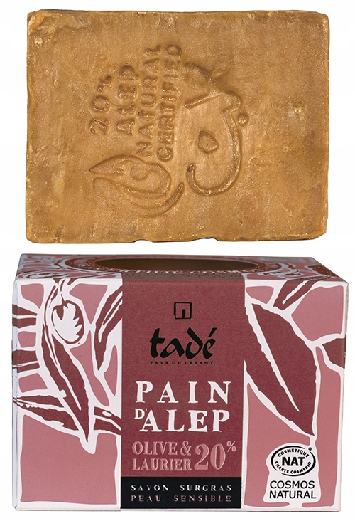 Mydło Aleppo 20% Oleju Laurowego Oryginalne SYRIA Cosmos Natural 190g Tadé