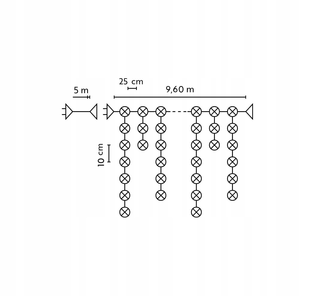 KURTYNA ŚWIETLNA ZEWNĘTRZNA KOLOR SOPLE LAMPKI 200 LED 9,6M MULTIKOLOR Marka Bulinex