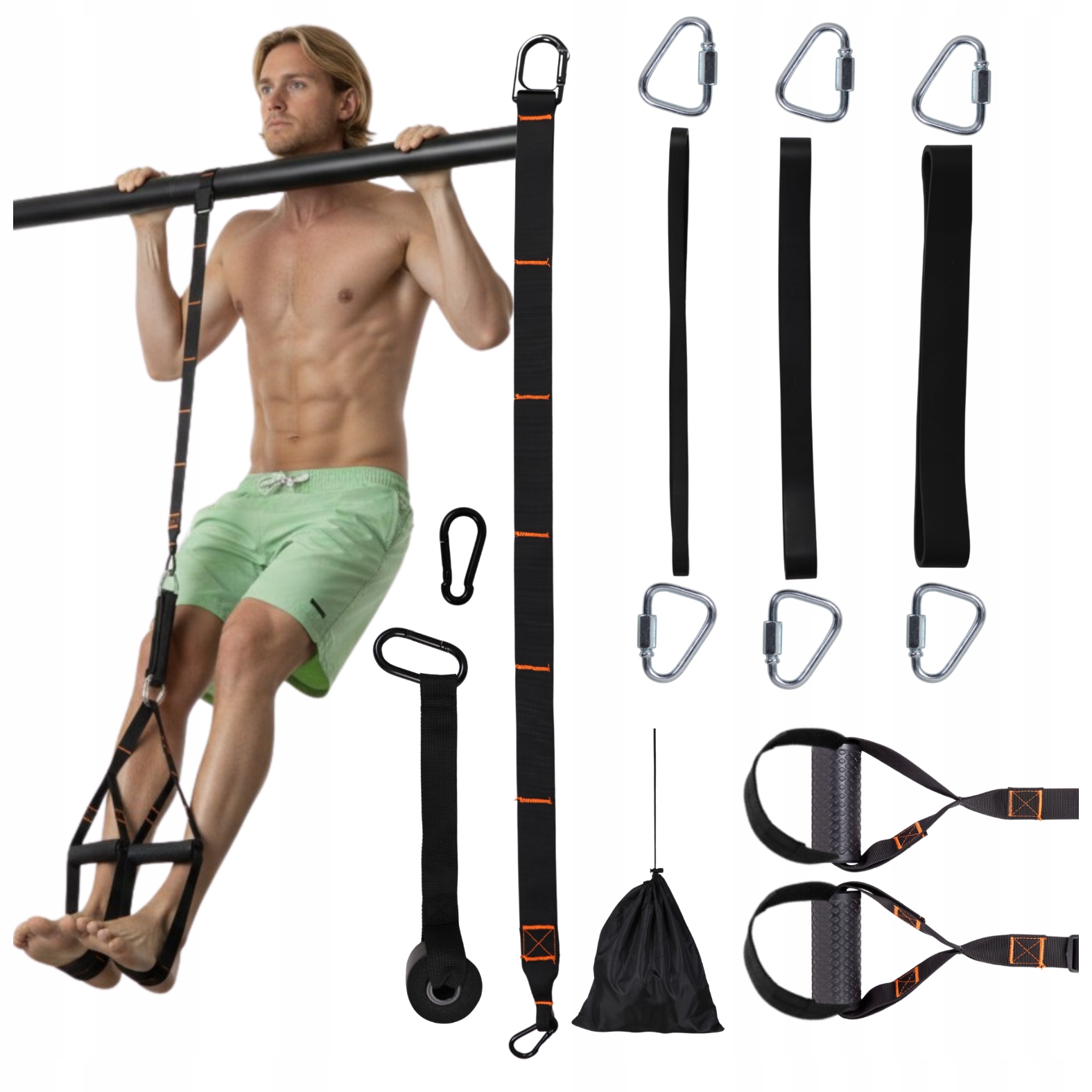 Popruhy pro zvedání na tyči, tréninkové pásy crossfit, nastavitelné, 35-163lb