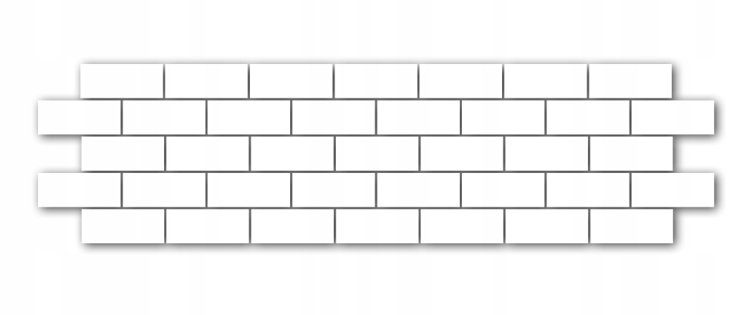 

Pleksa dekoracyjna cegła biała 139x37 cm PCWH-02