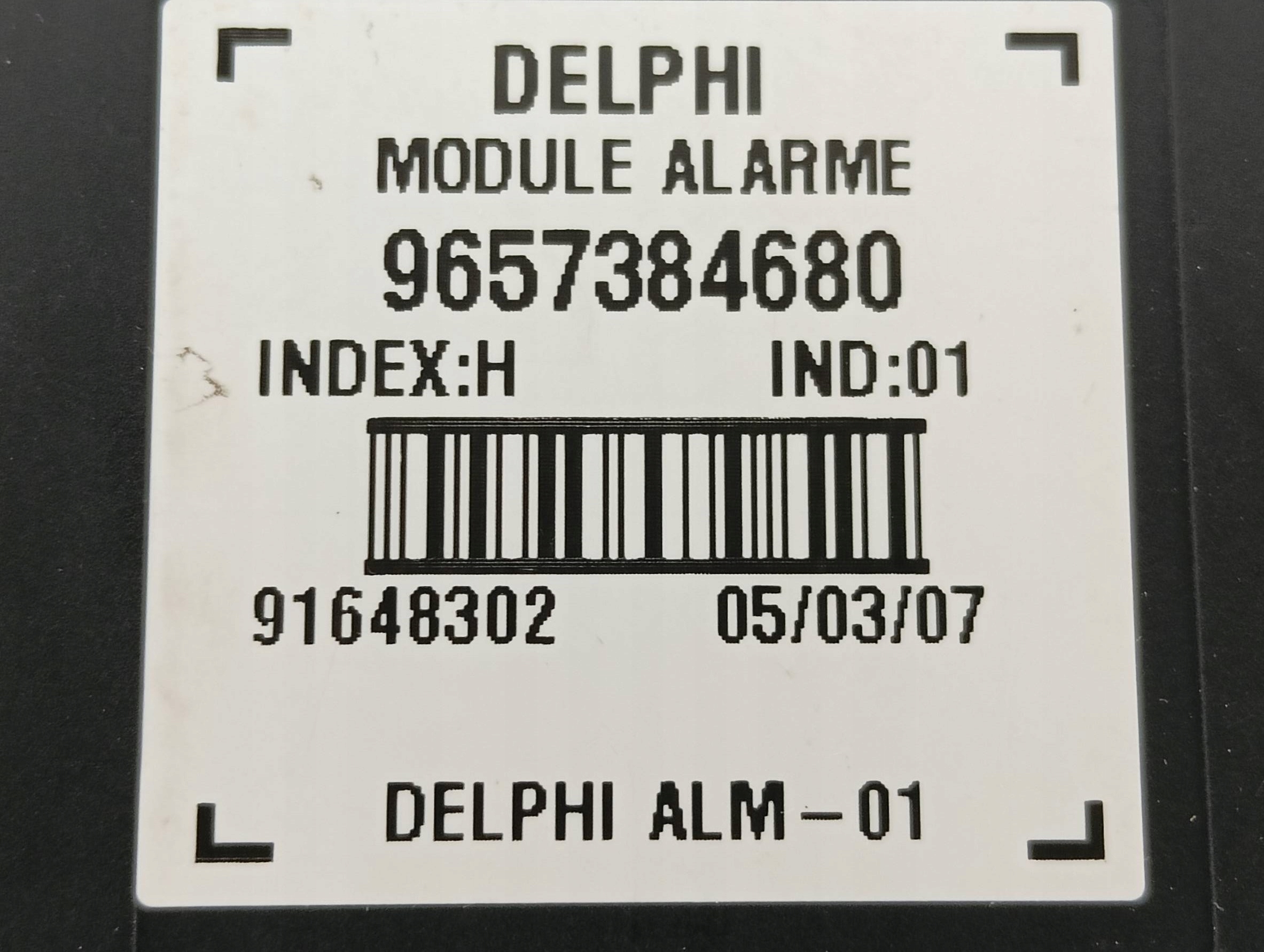 modulo ALARMU 9657384680 Peugeot 307 e (2001-2008)