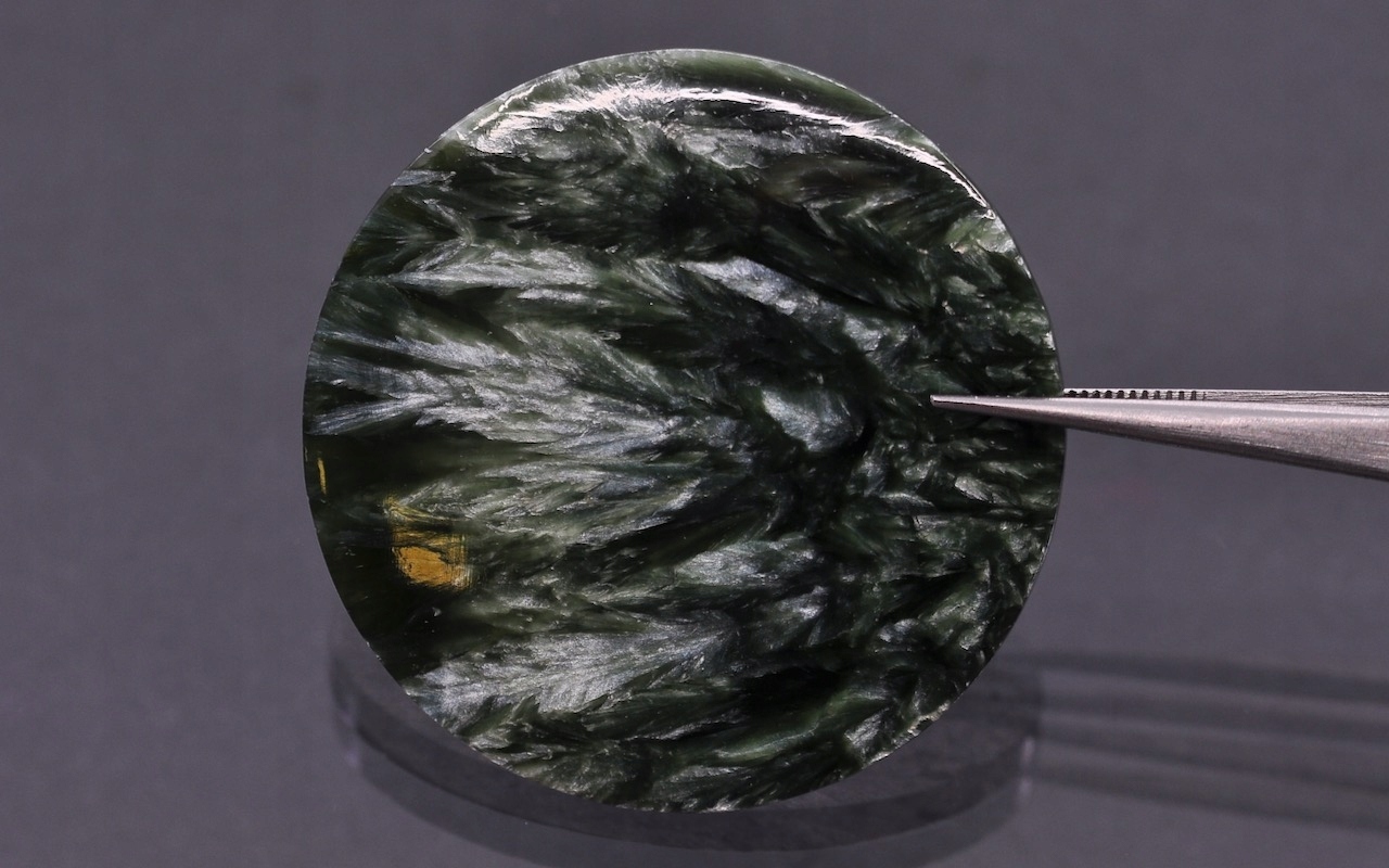 Serafinit deska konvexní kulatá fi 40 mm