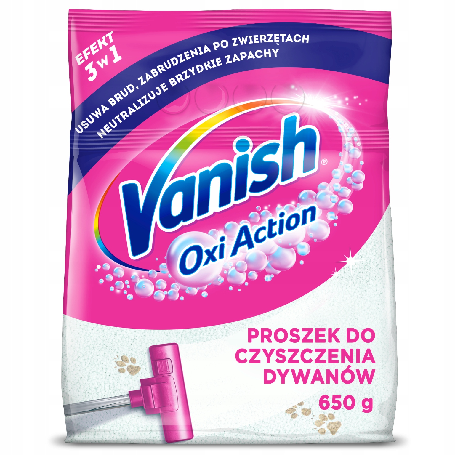 Vanish Oxi Action Proszek do Prania i Czyszczenia Dywanów i Tapicerek 650g-Zdjęcie-0