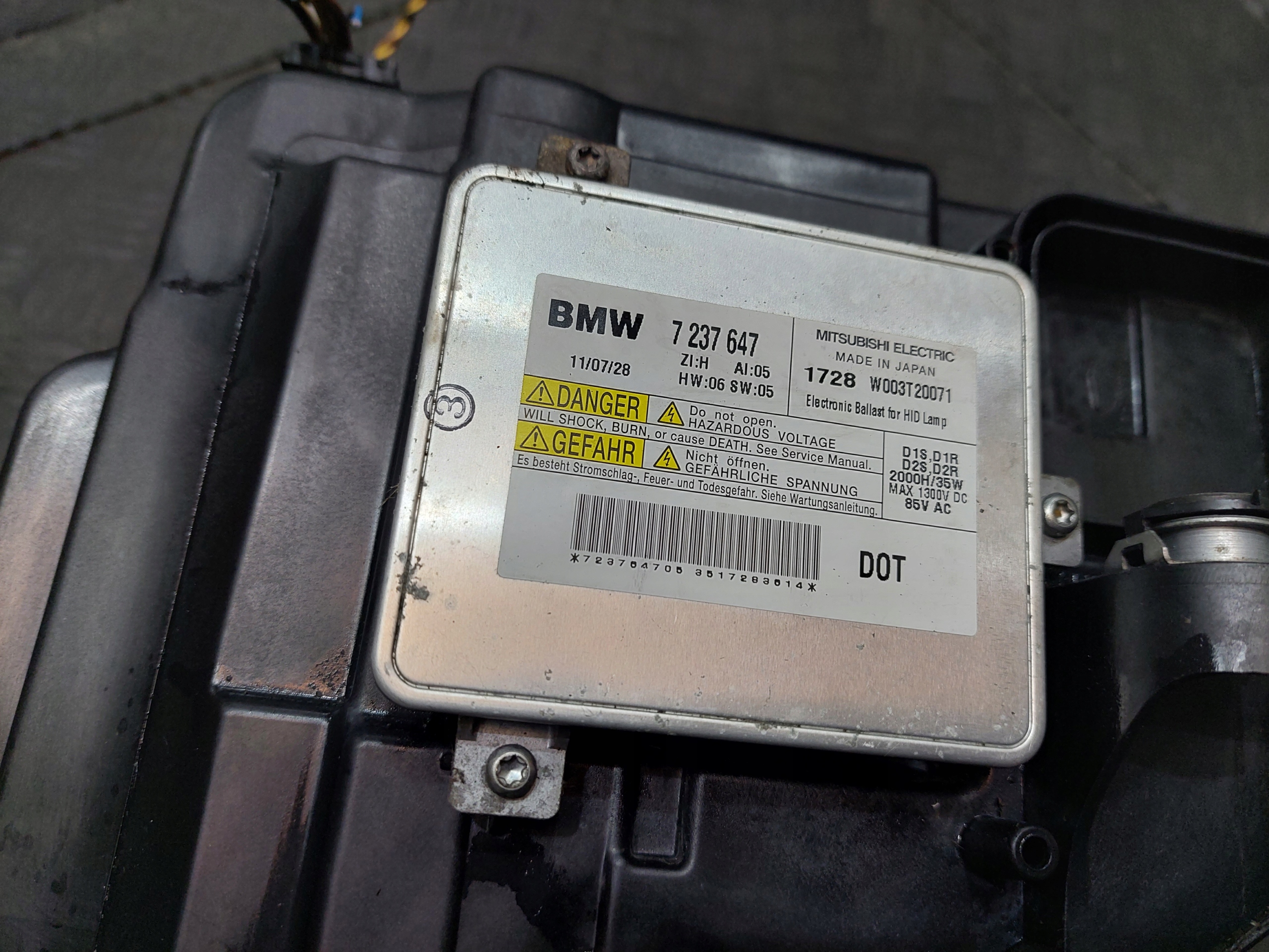 light XENON right front right front complete BMW Z4 E89
