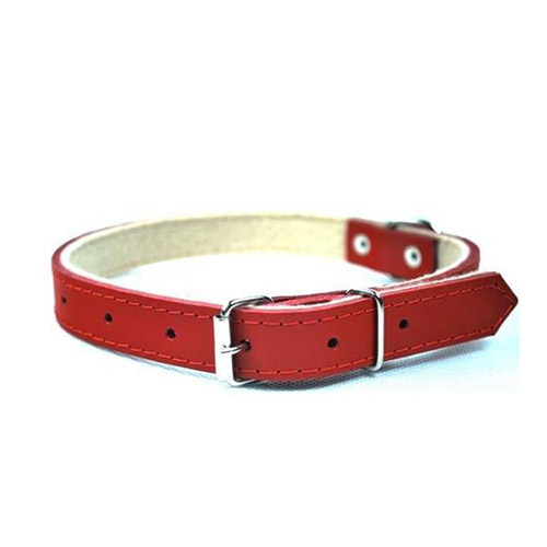 

Chaba obroża skórzana dla psa czerwona 16-45cm