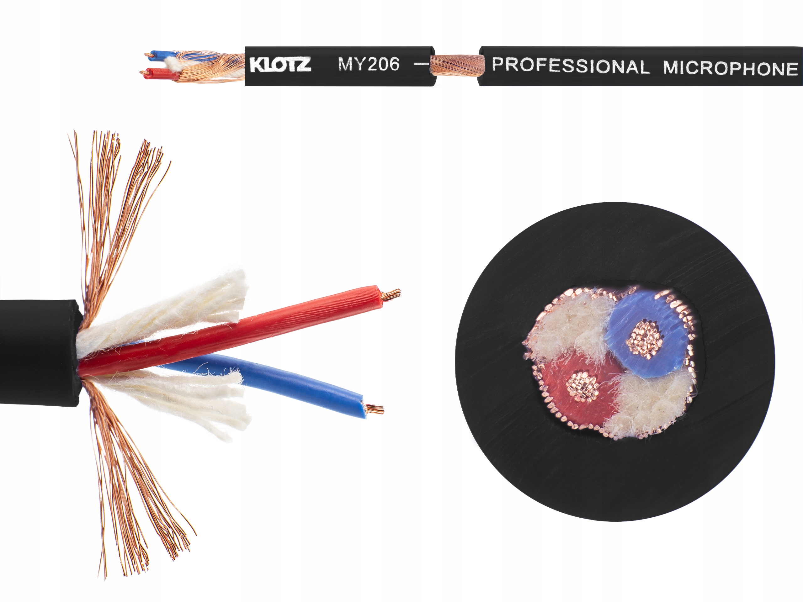 KLOTZ MY206 Kabel przewód mikrofonowy CZARNY 25m Typ przewód