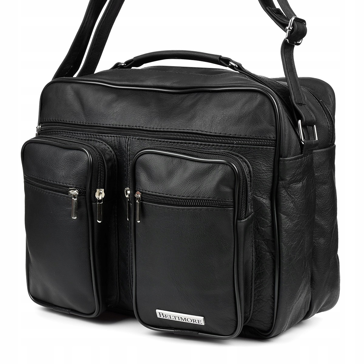 Černá pánská velká dvoukomorová taška Beltimore H84