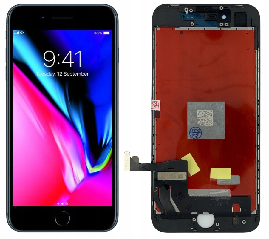 ORYGINALNY WYŚWIETLACZ LCD RETINA DO IPHONE 8 / SE 2020 / SE 2022 CZARNY