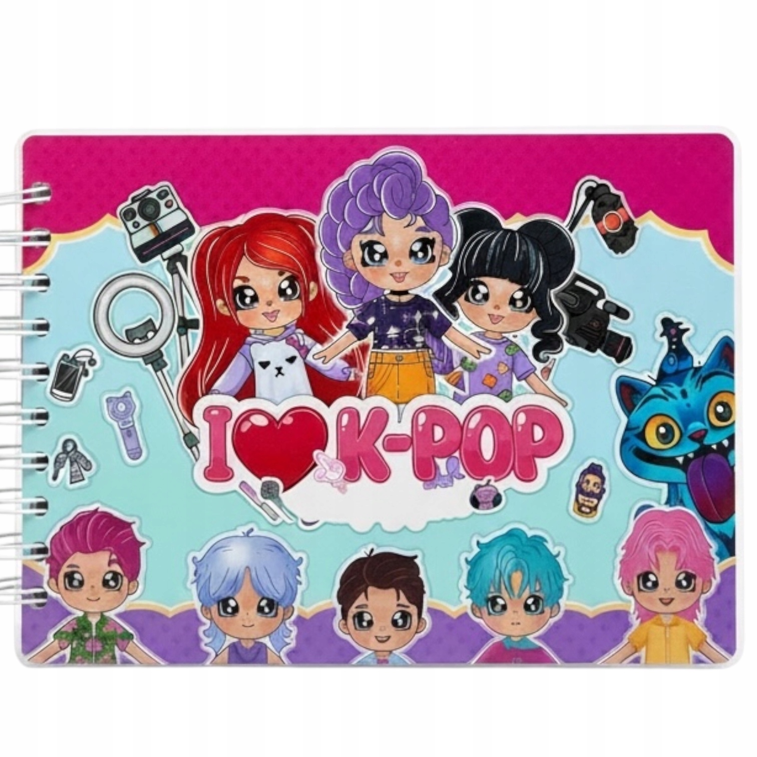Kniha na suchý zip K-pop Demon hunters lovci huntrix ve formátu A5
