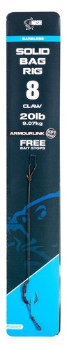 Nash przypon karpiowy Solid Bag Rig #8 barbless