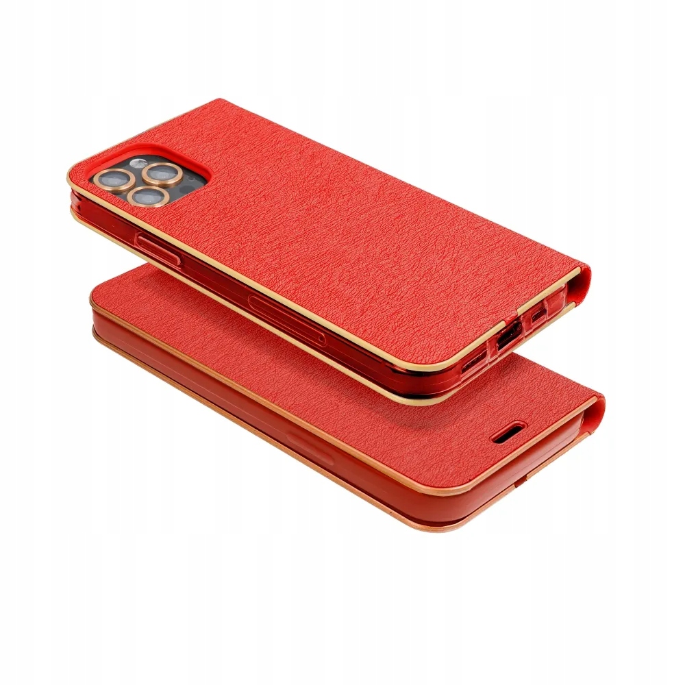 Kabura Luna Book Gold do Iphone 16 Pro czerwony