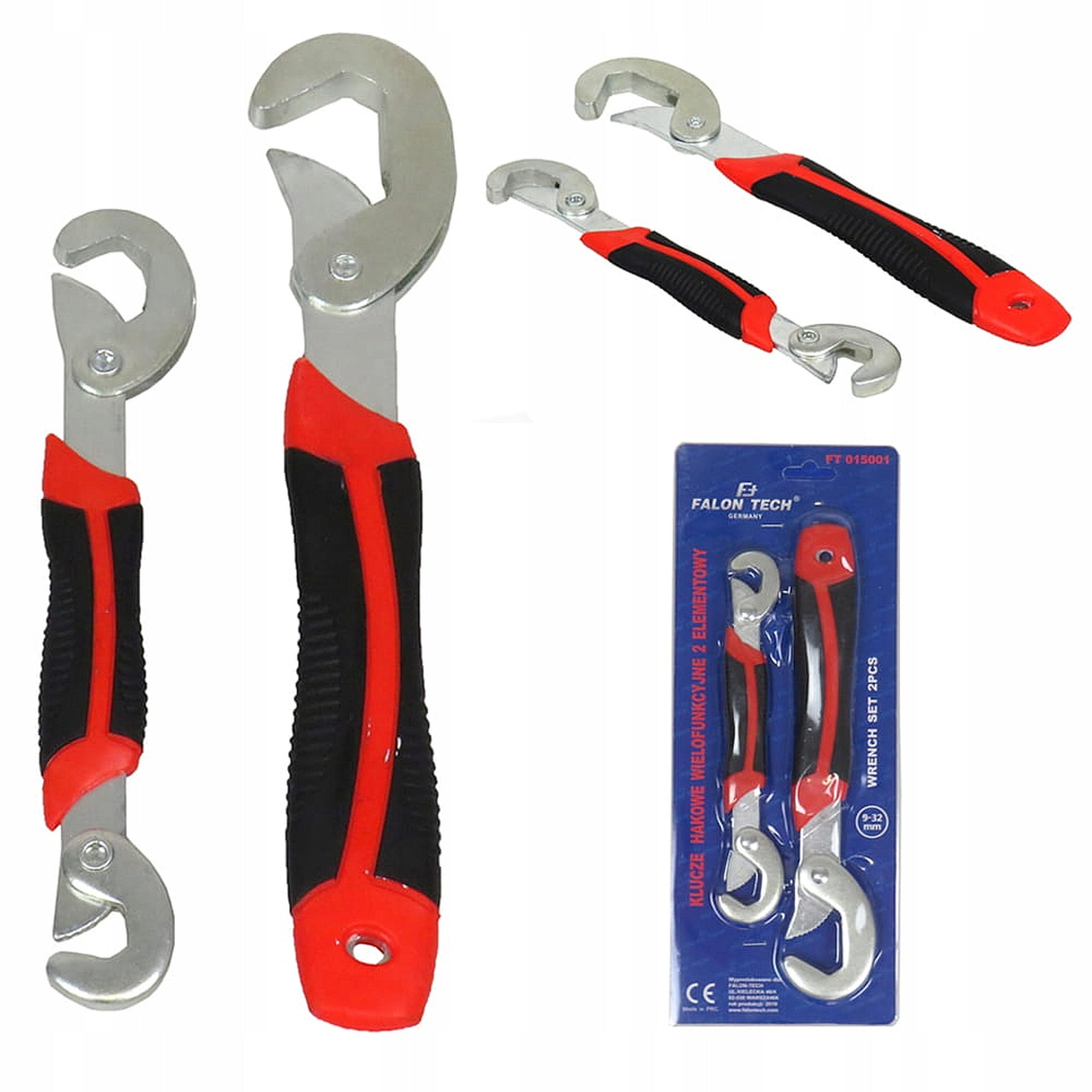 Zestaw kluczy hakowych 9-32mm 2 szt. uniwersalne Falon-Tech