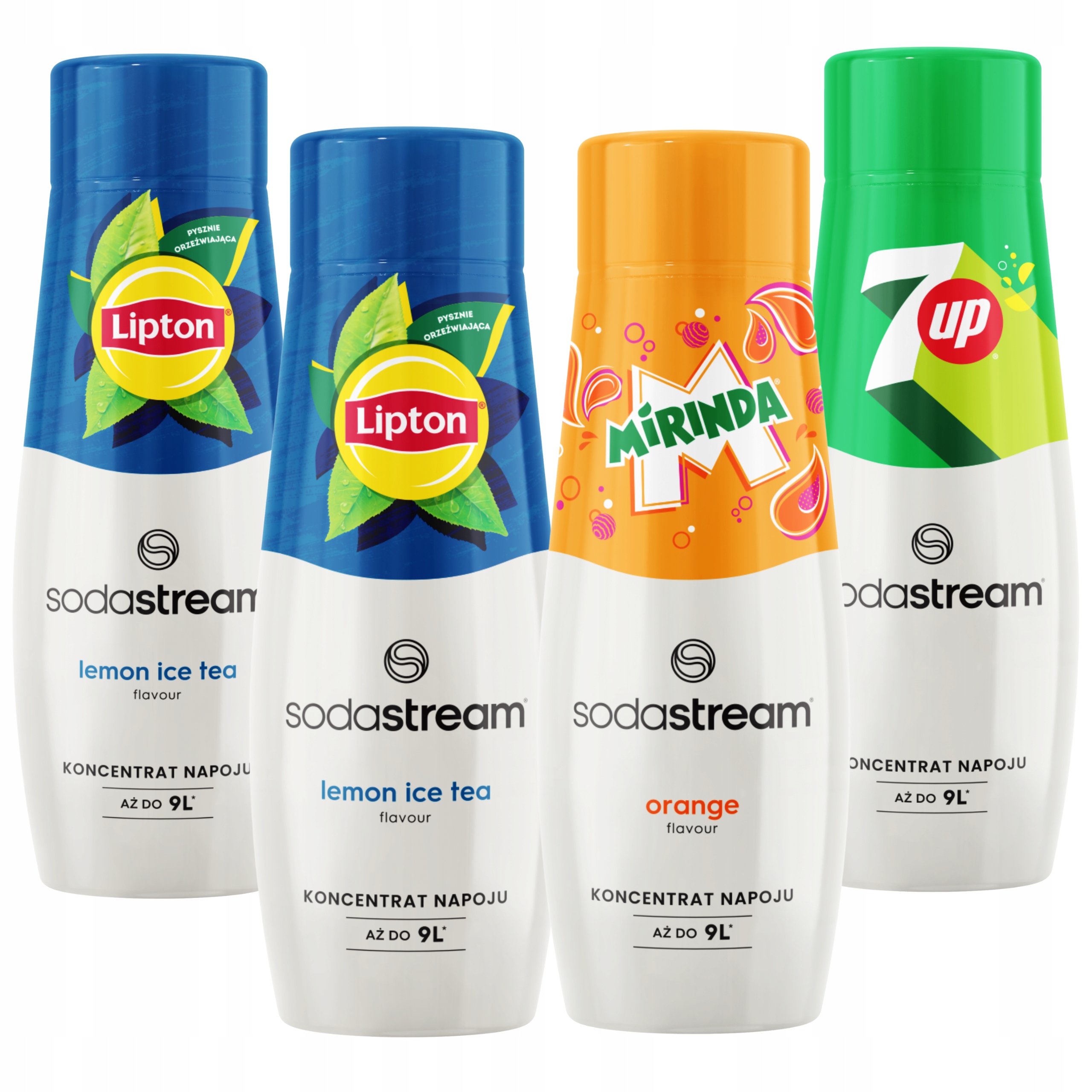 2x Sirupy Sodastream 2x Čaj čaj Lipton Ice Tea Mirinda 7UP