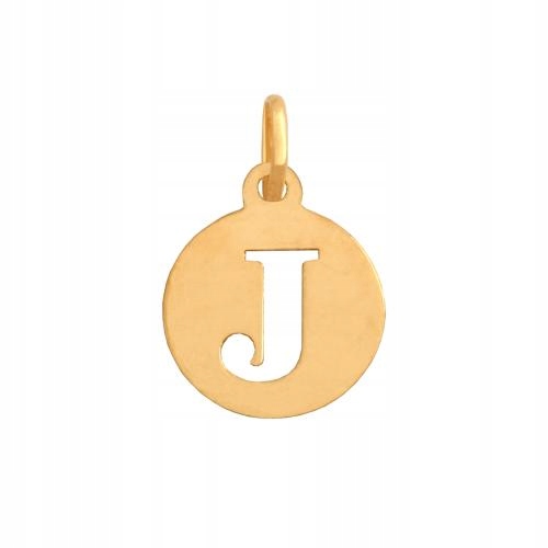 Zlatý přívěsek 585 Písmenko vyřezané na kroužku bez kamenů 0,4g dárek
