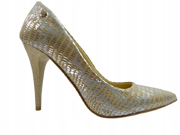 Boty lodičky elegantní dámské lodičky zlatá mřížka J.w 35,5