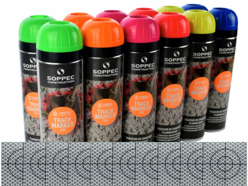 FARBA GEODEZYJNA SOPPEC TRACK MARKER, 12szt. PROMO
