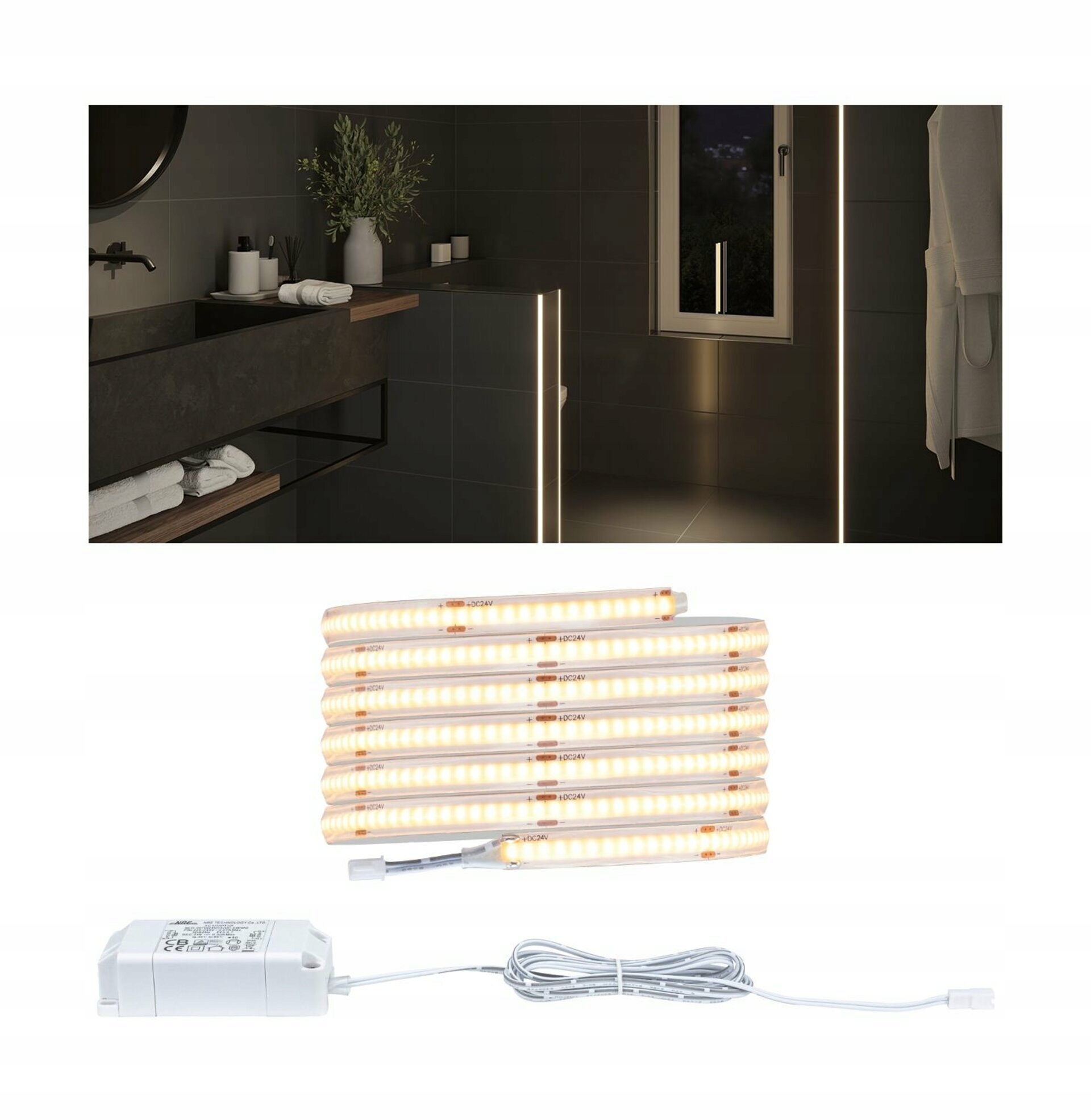 Paulmann LumiTiles Led pásik 2m Cob Slim 280LED/m 2700K IP44 6W