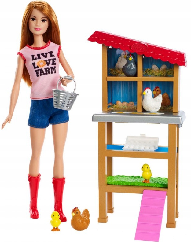 Barbie Farma z kurczakami