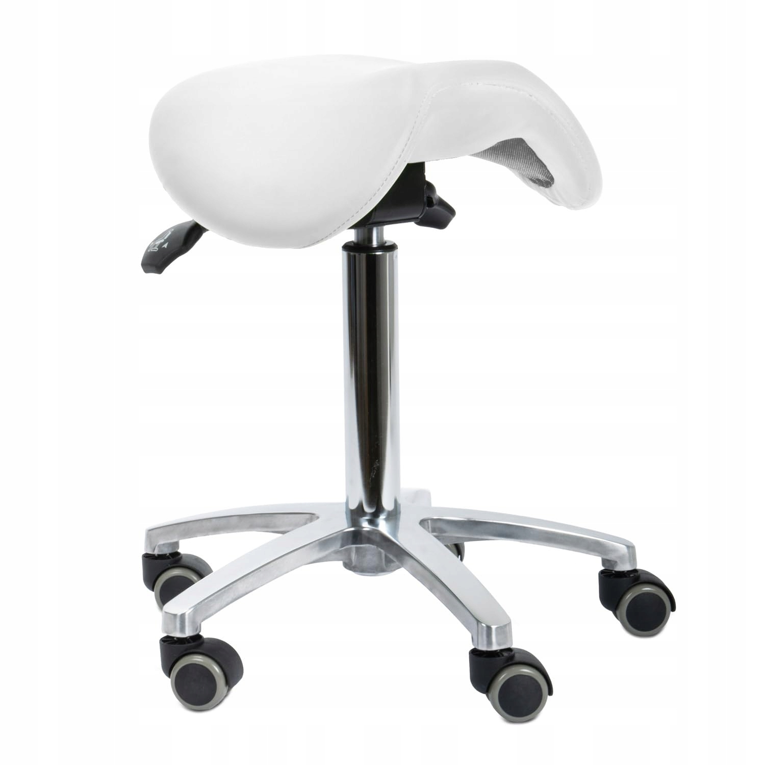 Otočná sedací stolička, bílá, ergonomická, nastavitelná do obývacího pokoje