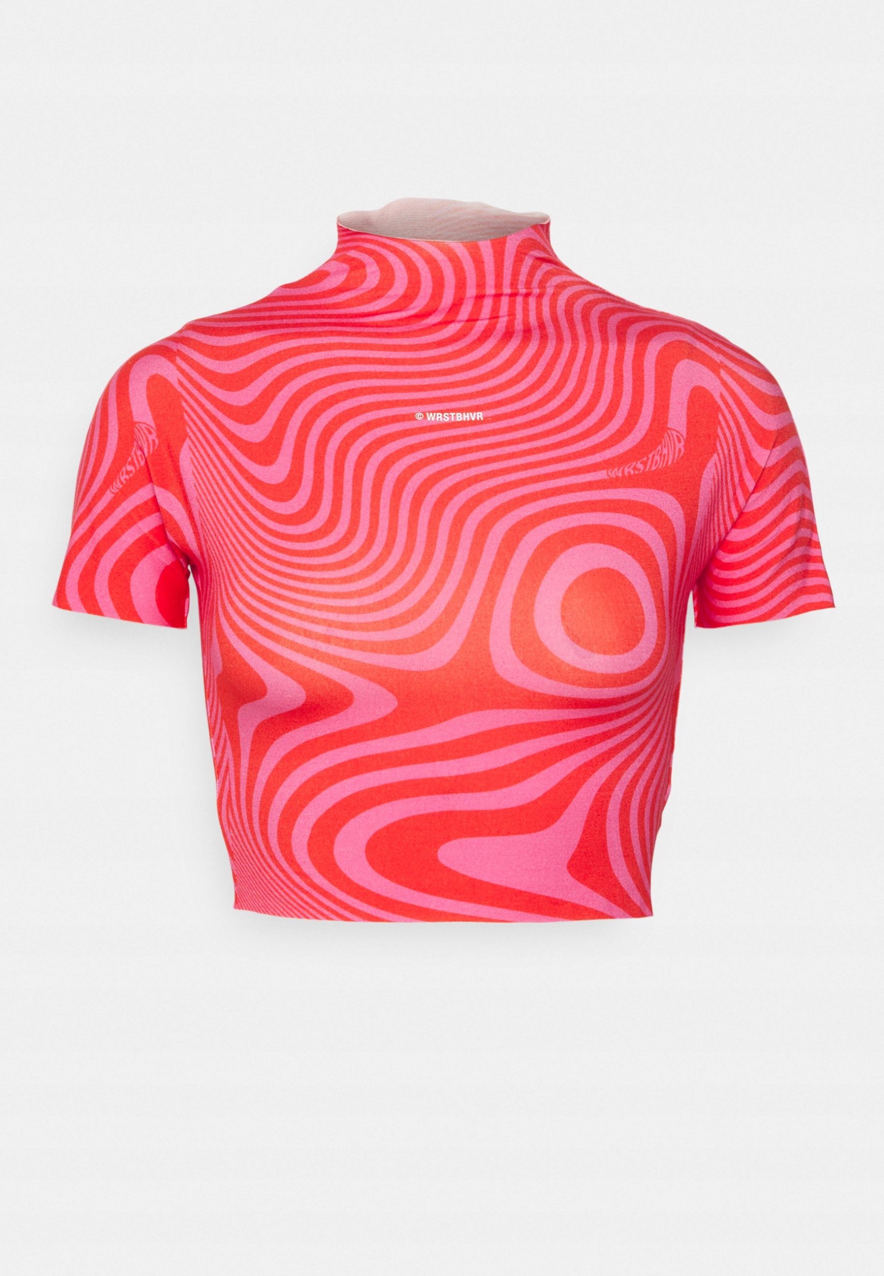 Top ze stójką WRSTBHVR 38 Wzór dominujący napisy