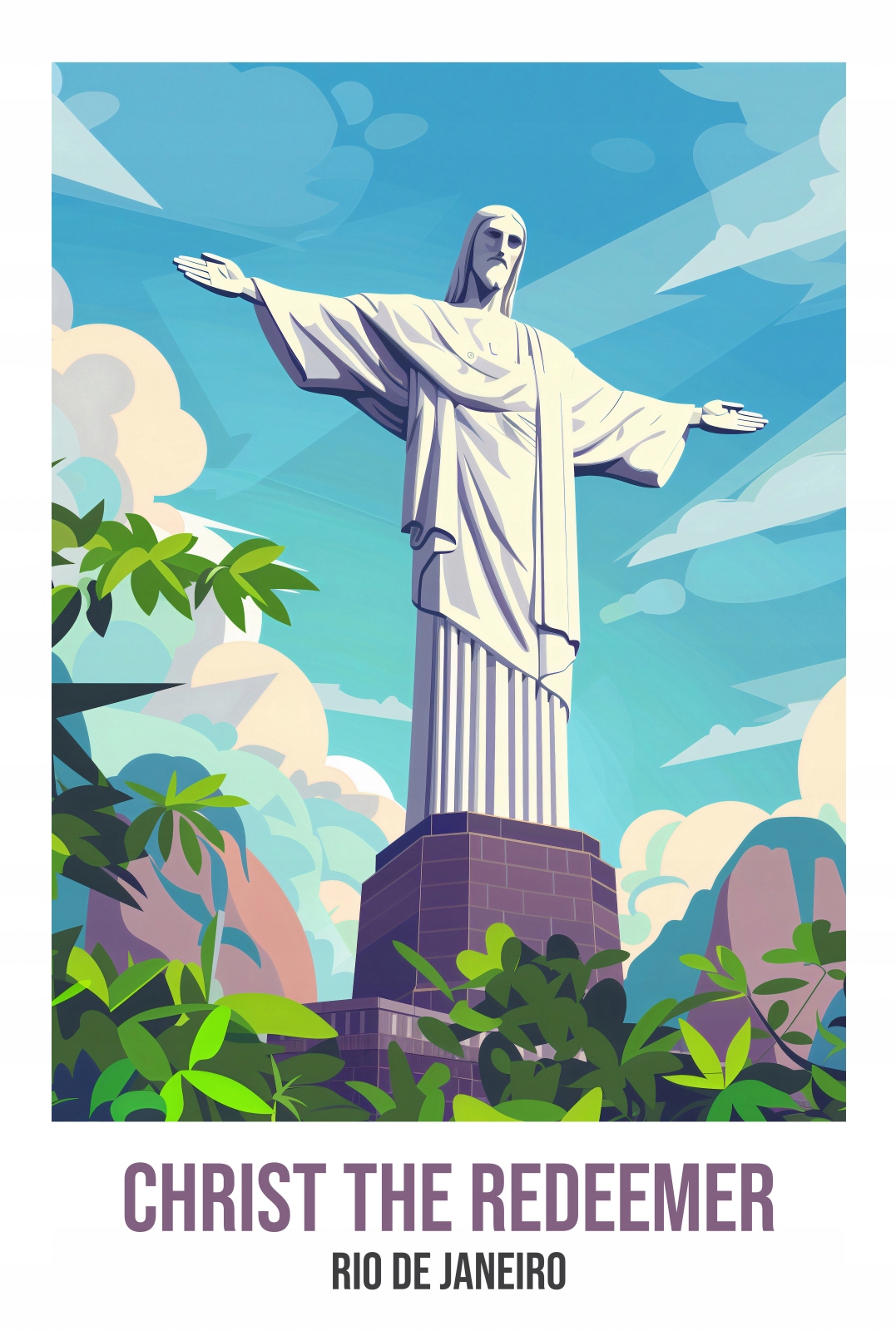 Plakát 68x101 cm Christ The Redeemer, Rio de Janeiro