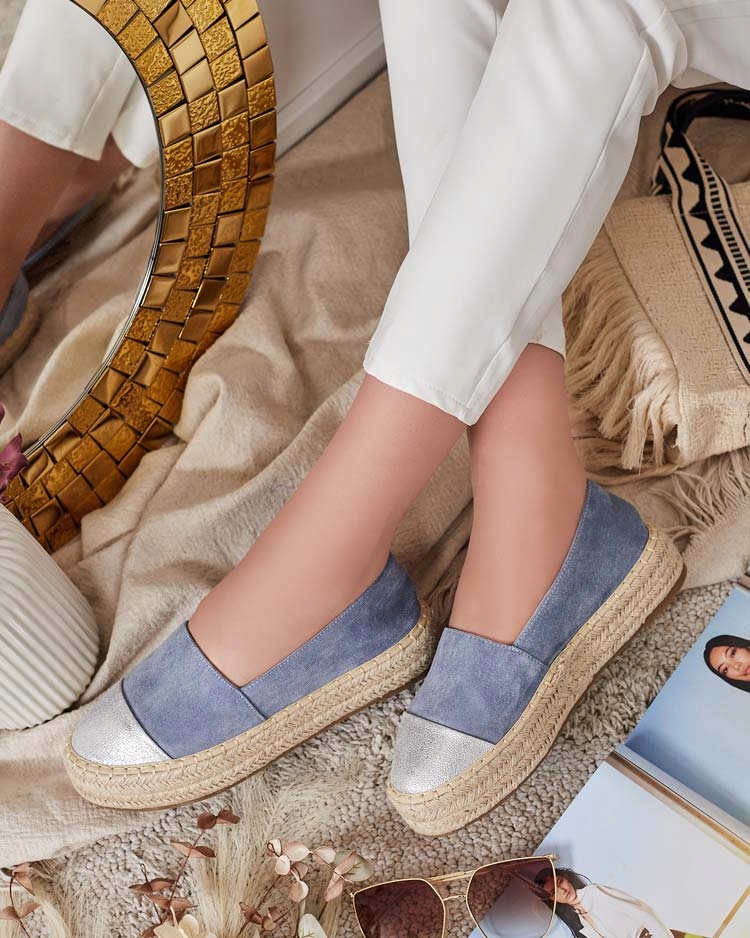 NIEBIESKIE ESPADRYLE DAMSKIE DERALLE 40 Marka Royalfashion