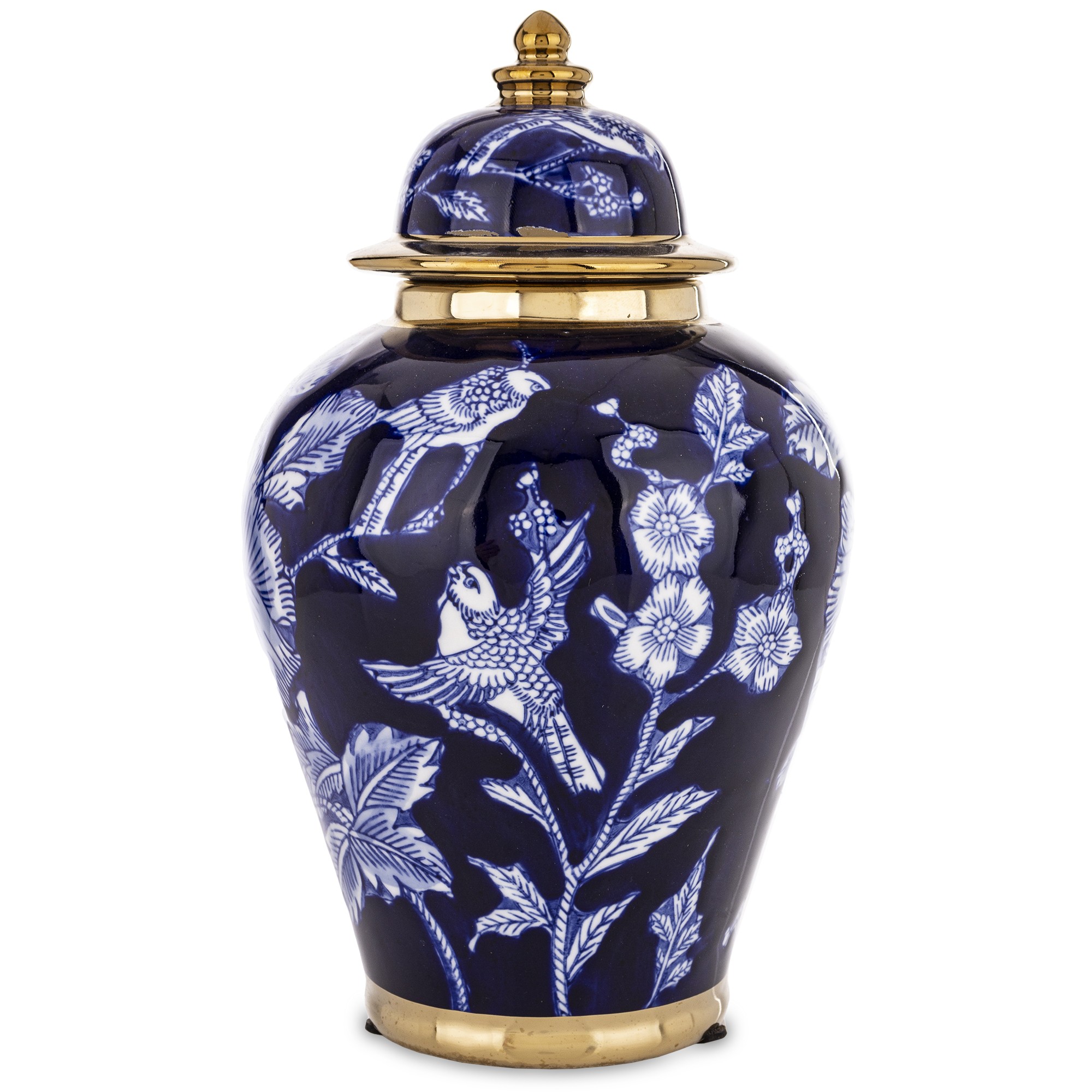 Dekorativní keramická nádoba s víkem, ozdobná amfora